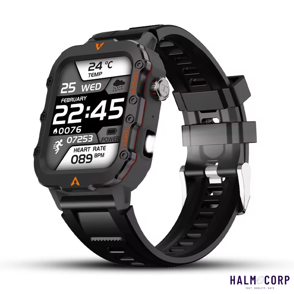 Športové Fitness Smart hodinky, čierne