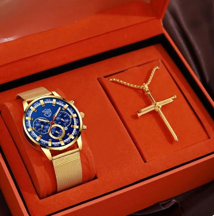 Pánsky SET Deyros, hodinka + krížik