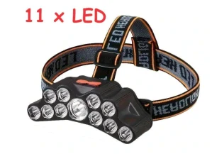  LED Čelovka, 11x LED