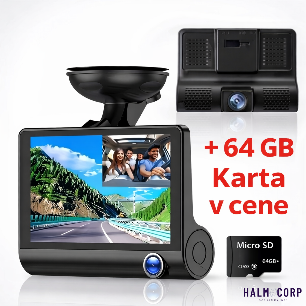 Duálna autokamera + 64GB SD karta