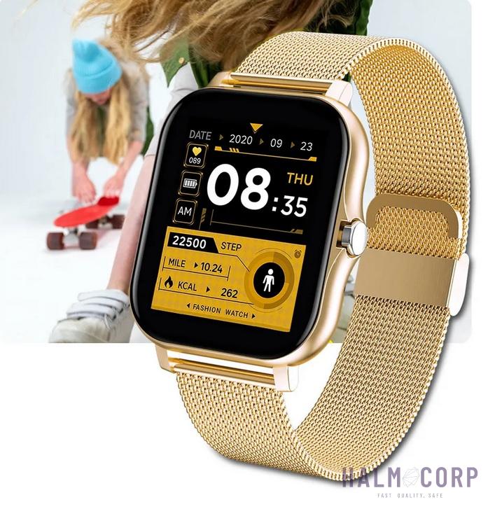 Dámske Smart hodinky, zlaté