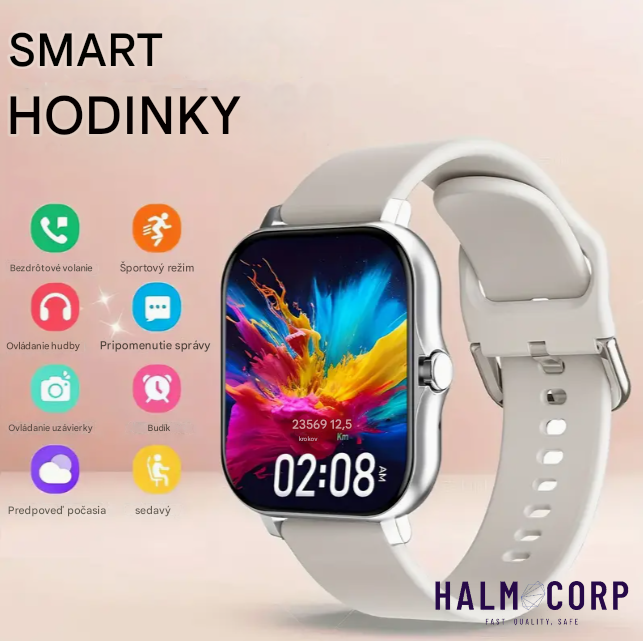 Inteligentné hodinky, sivé, možnosť volania