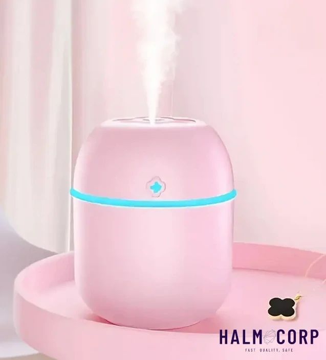 Prenosný zvlhčovač vzduchu, 250ml, ružový