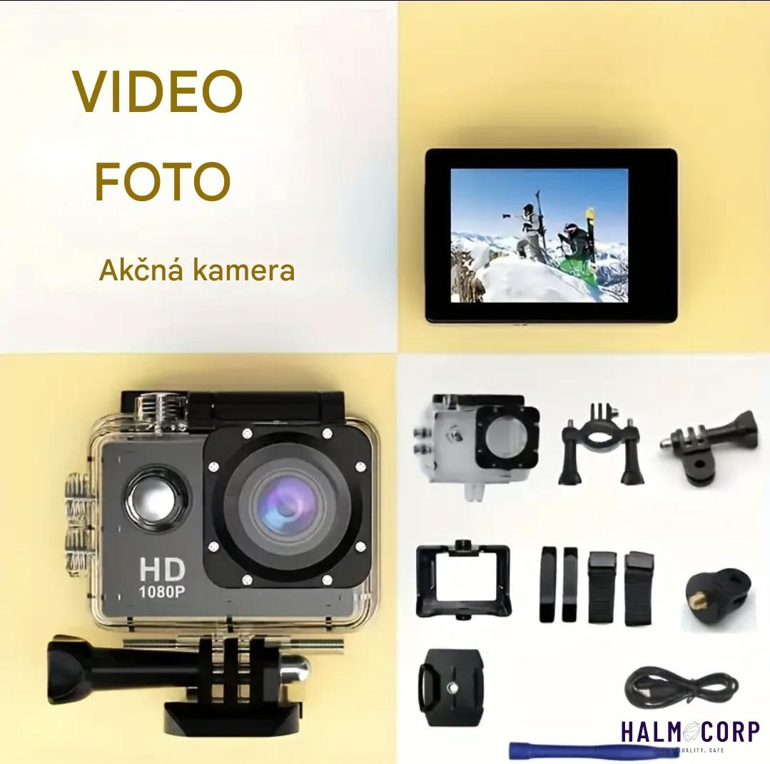 Akčná kamera s rozlíšením Full HD, vodotesná, WiFi