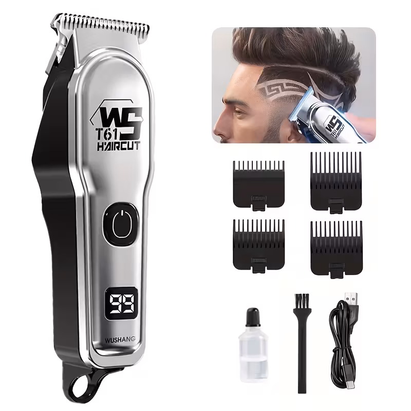 Strojček na vlasy, bradu s LED displejom