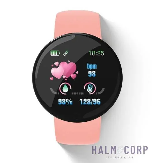 Fitness Smart hodinky D18, ružové