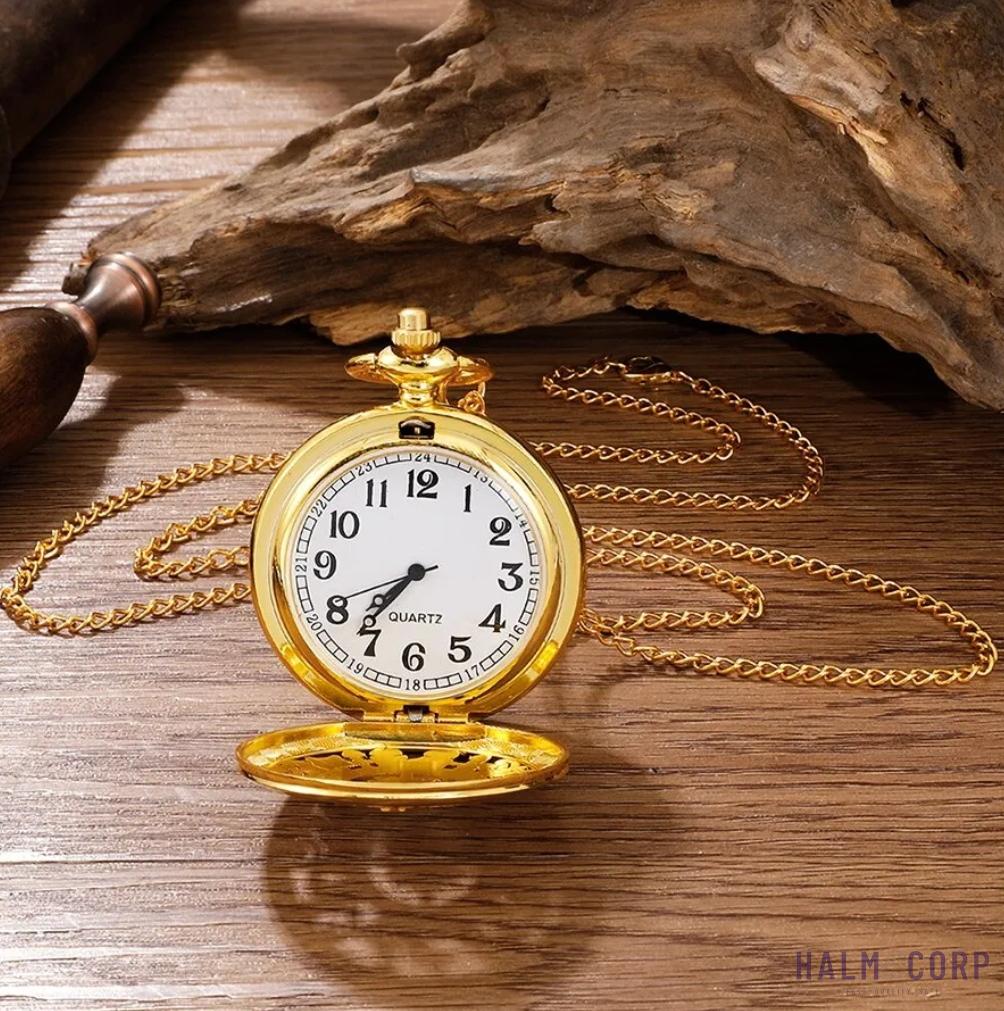 Vreckové elegantné hodinky Gold