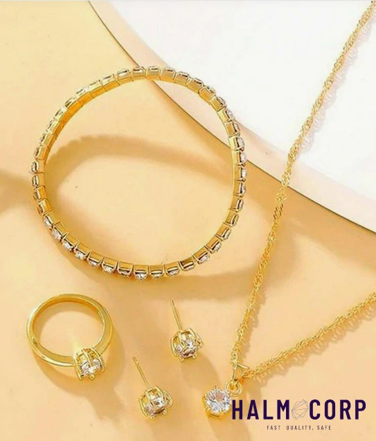 Dámsky 5-dielny štýlový set s náušnicami