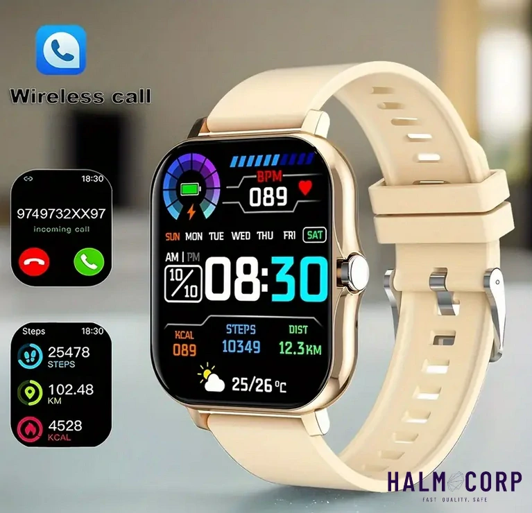  Inteligentné hodinky, zlaté, možnosť volania