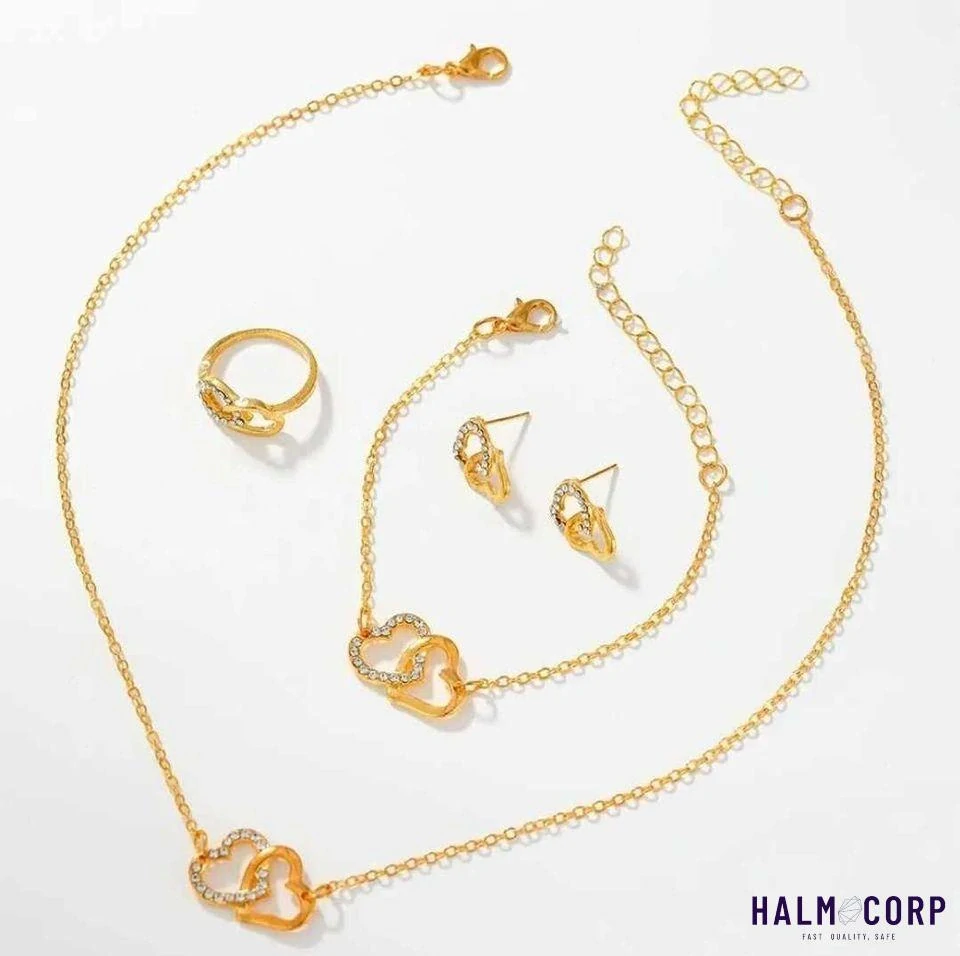 Dámsky 5-dielny elegantný set, zlatý