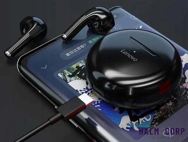 Bluetooth slúchadlá s mikrofónom Lenovo čierne 