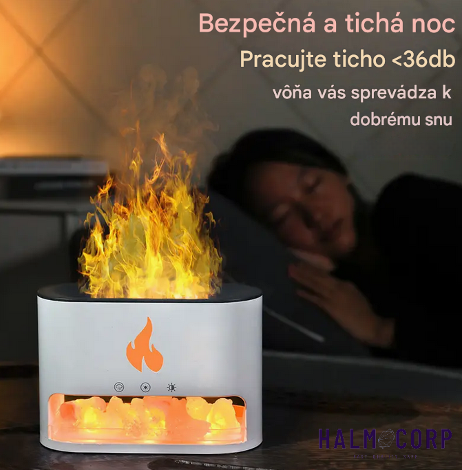 Aróma difúzer s Himalájskou soľou, biely