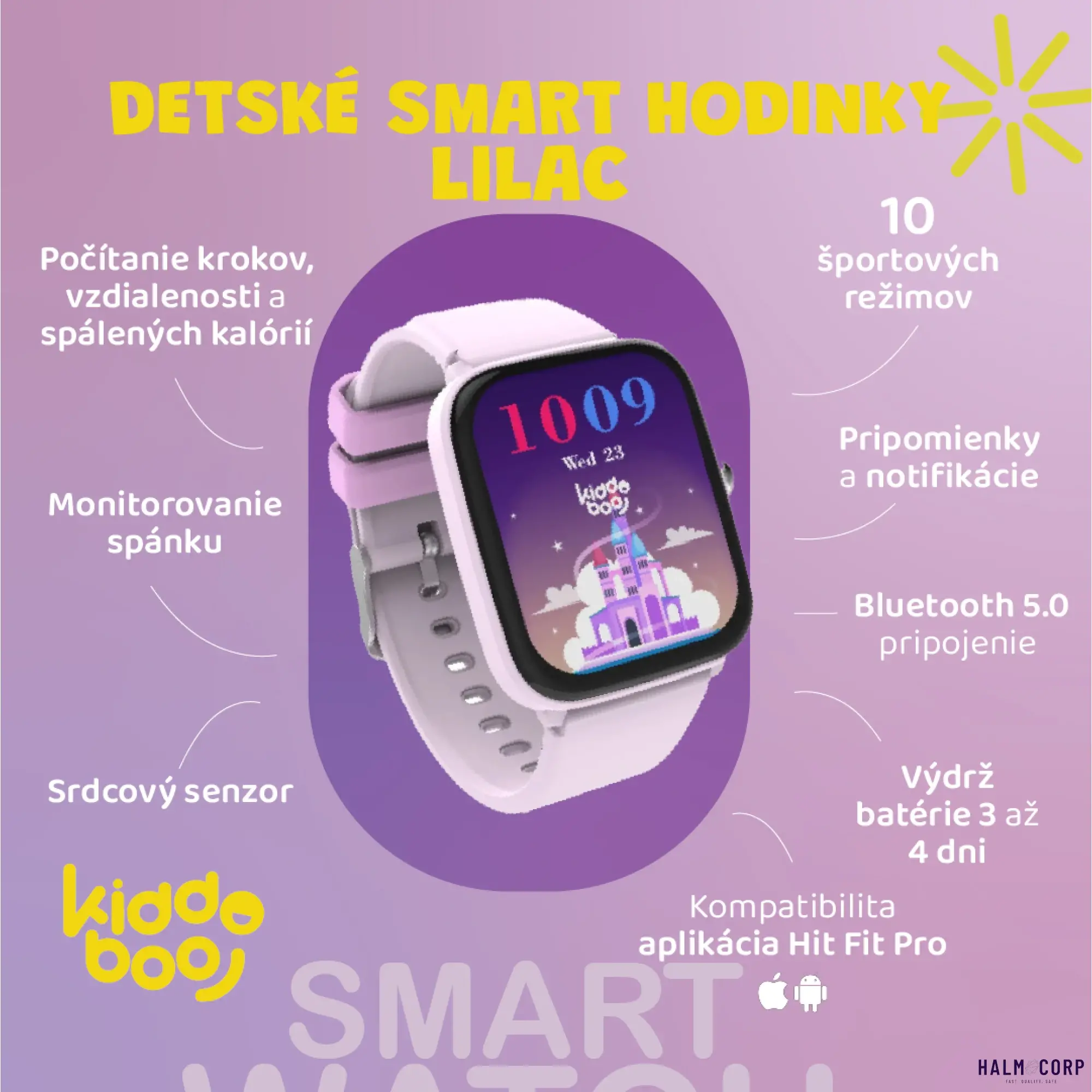 Detské smart hodinky Lilac