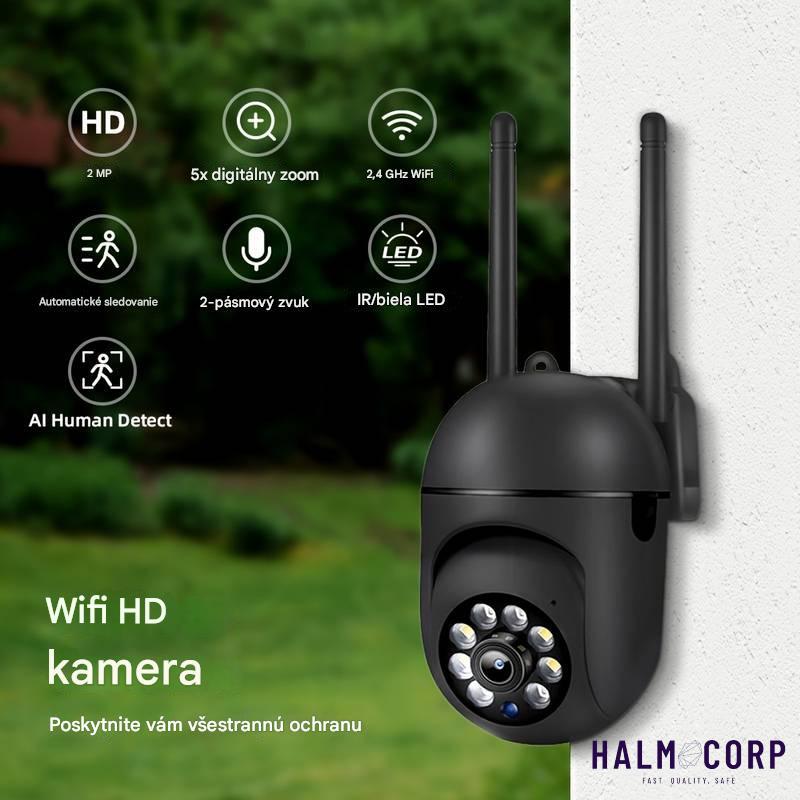 Bezpečnostná Wi-Fi kamera +64GB SD karta, čierna