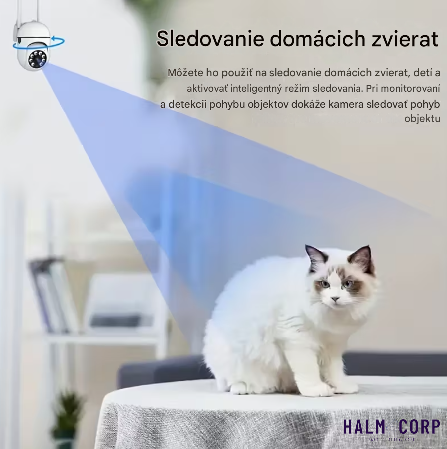 4x Bezpečnostná Wi-Fi kamera +64GB SD karta