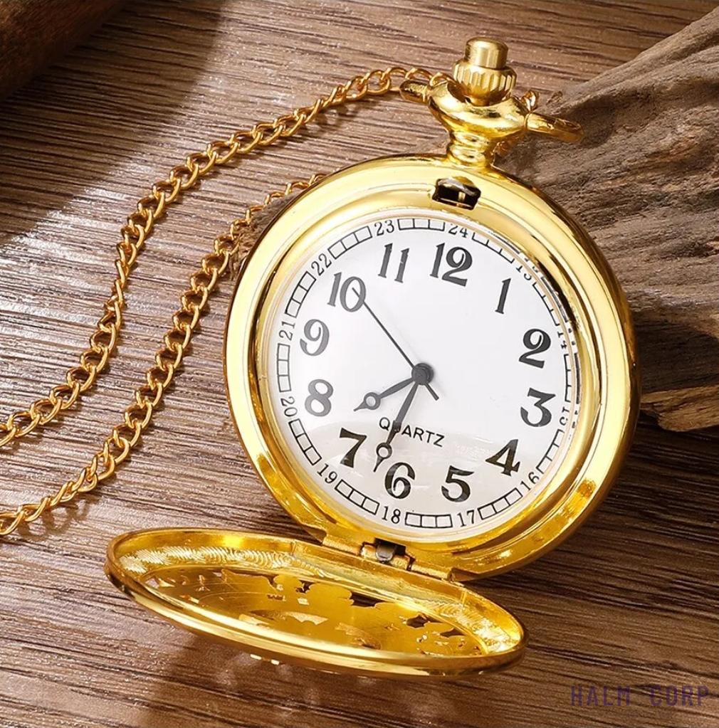 Vreckové elegantné hodinky Gold