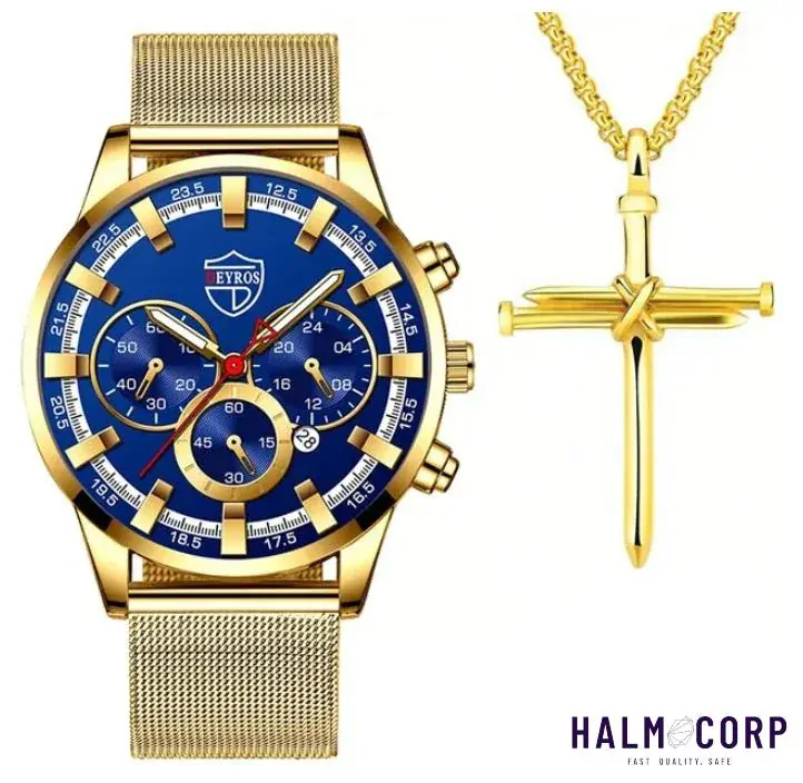 Pánsky SET Deyros, hodinka + krížik