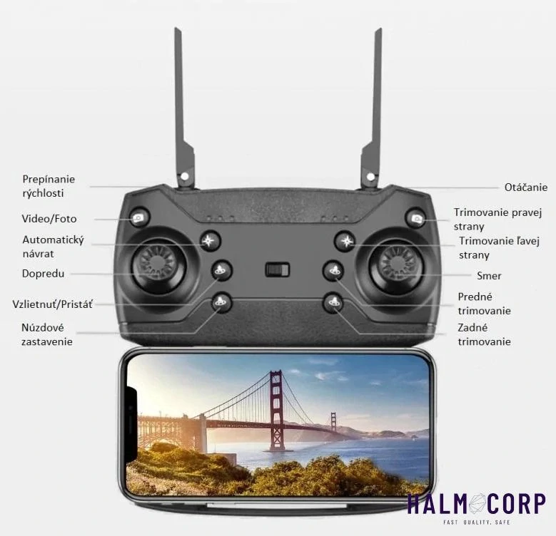 Mini Dron SKYPRO s HD kamerou (2 batérie)