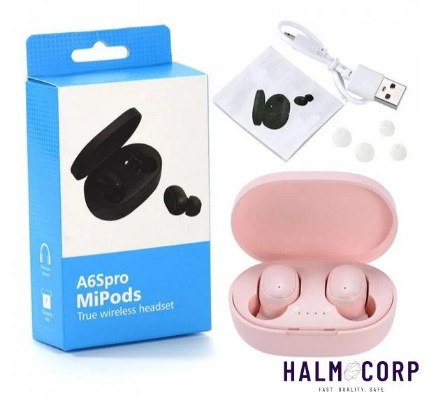 Bezdrôtové slúchadlá s mikrofónom, ružové