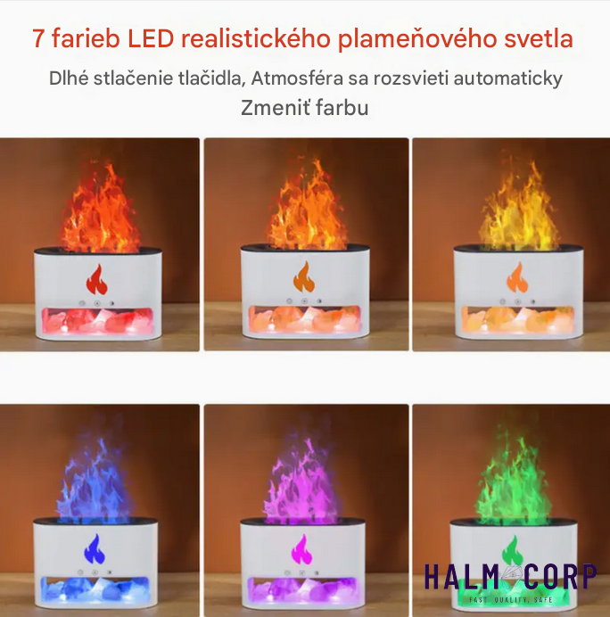 Aróma difúzer s Himalájskou soľou, biely