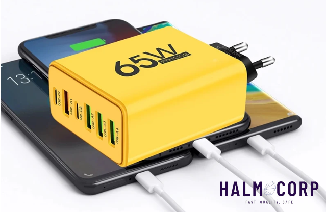 USB Nabíjací Adaptér, 65W