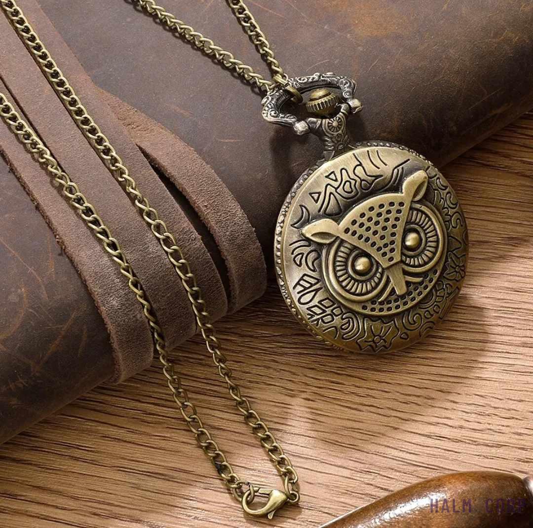 Vreckové elegantné hodinky Owl