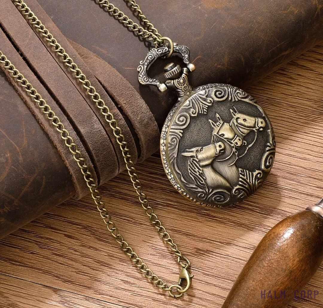 Vreckové elegantné hodinky Horses