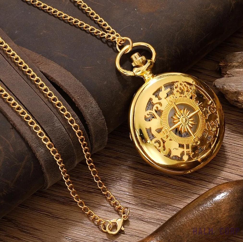 Vreckové elegantné hodinky Gold