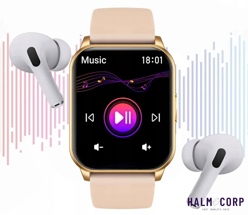  Inteligentné hodinky, zlaté, možnosť volania