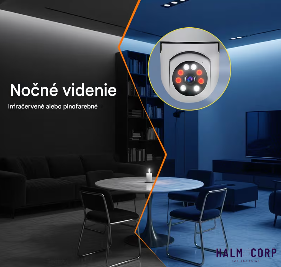 Bezpečnostná Wi-Fi kamera +64GB SD karta