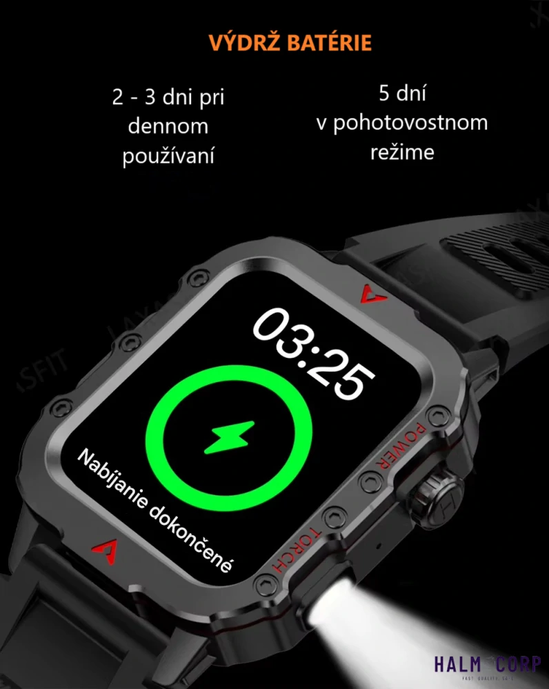 Športové Fitness Smart hodinky, čierne
