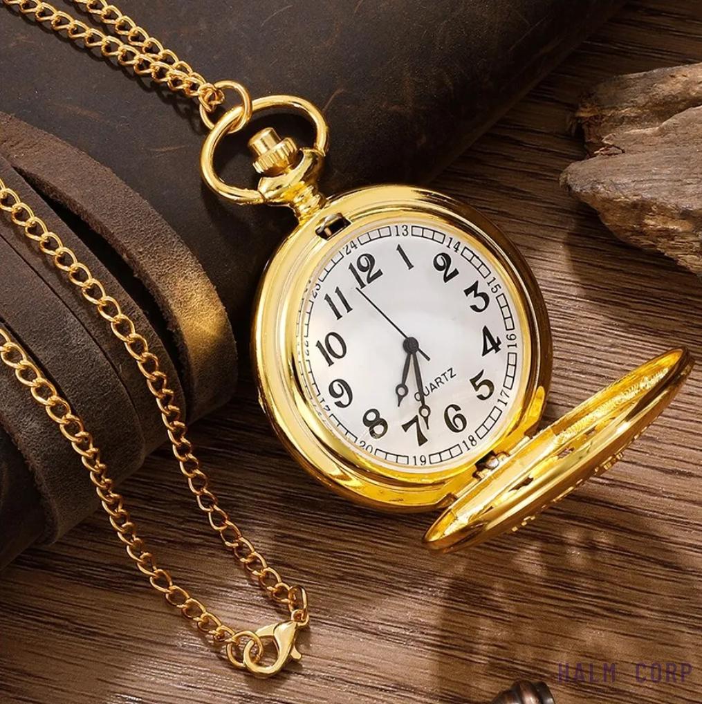 Vreckové elegantné hodinky Gold