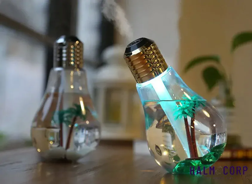 Zvlhčovač vzduchu v tvare žiarovky, 400ml
