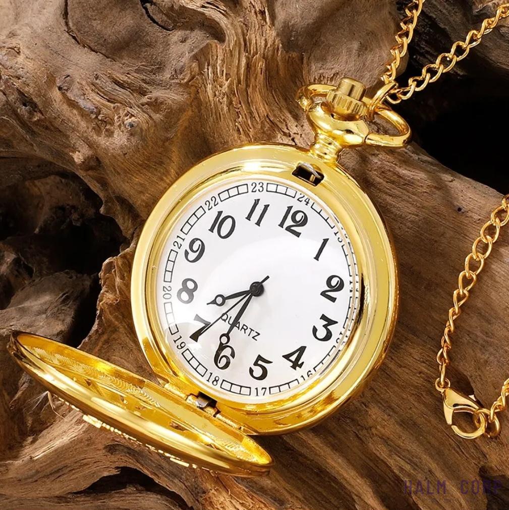 Vreckové elegantné hodinky Gold