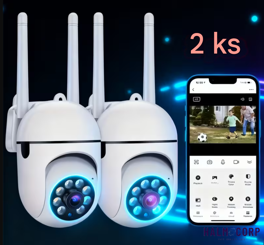 2x Bezpečnostná Wi-Fi kamera +64GB SD karta